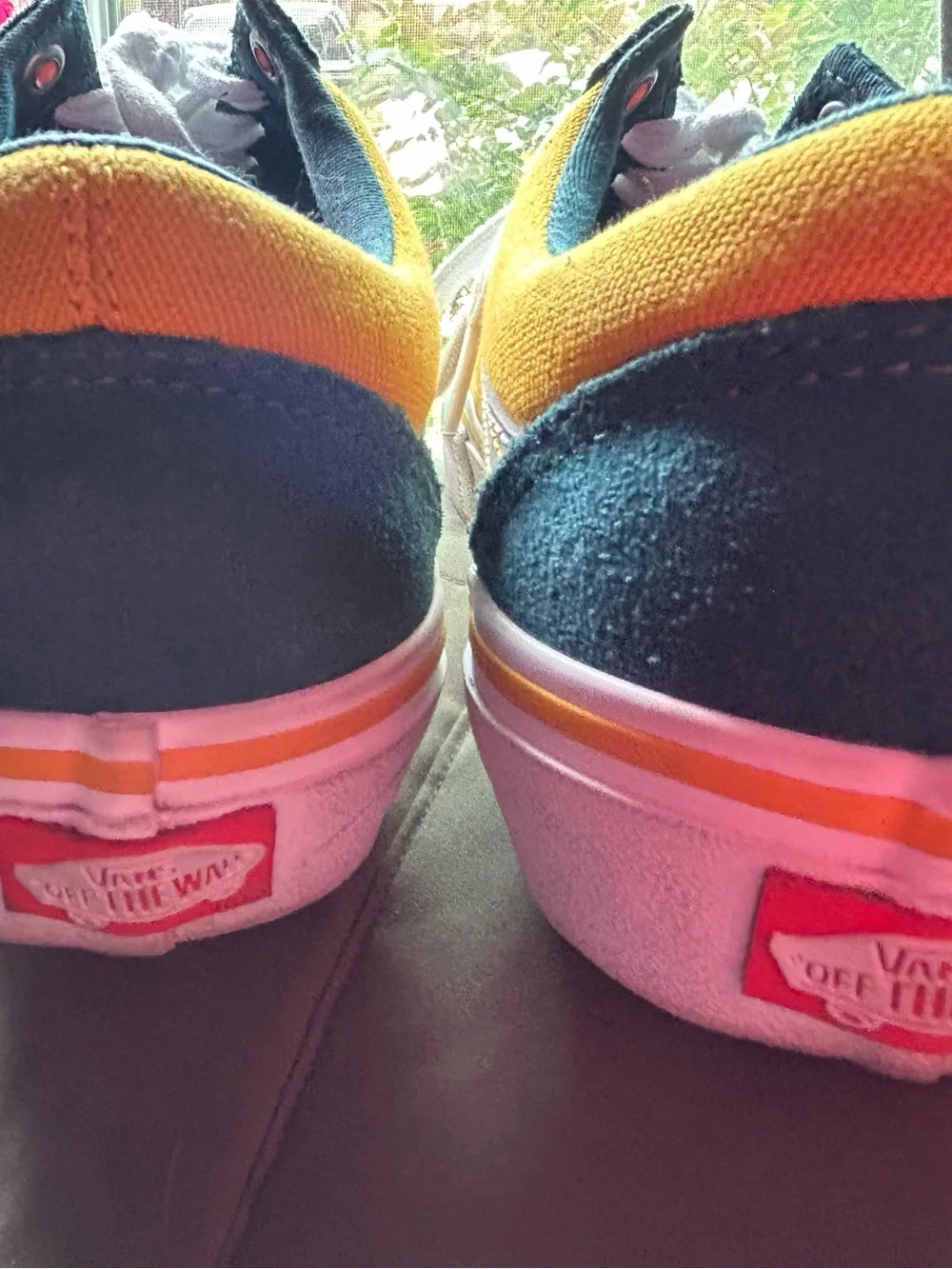 Vans Yellow and Black Low-Top Sneakers
